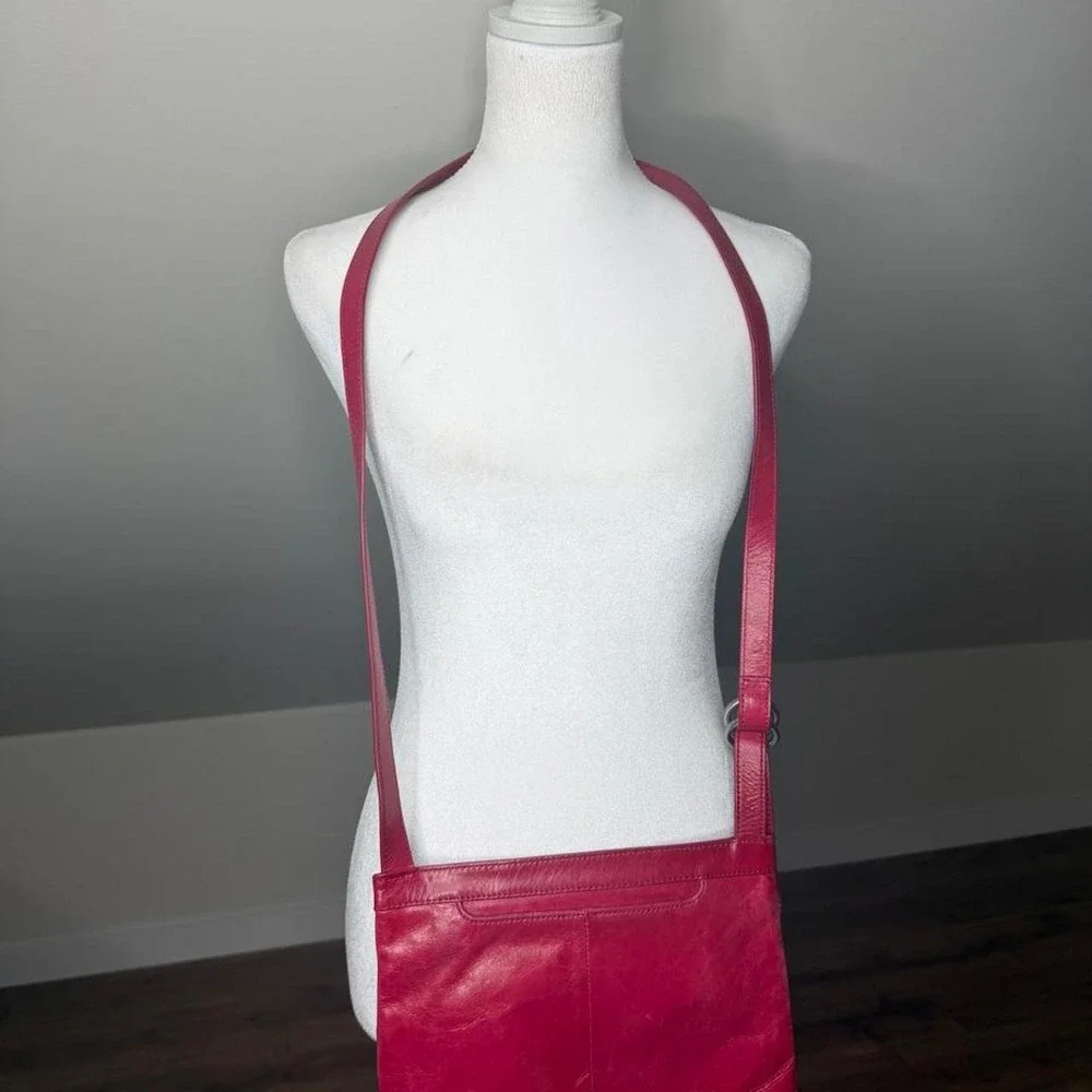 Hobo The Original Cassie Red Leather Crossbody Bag – Distressed Boho Y2K